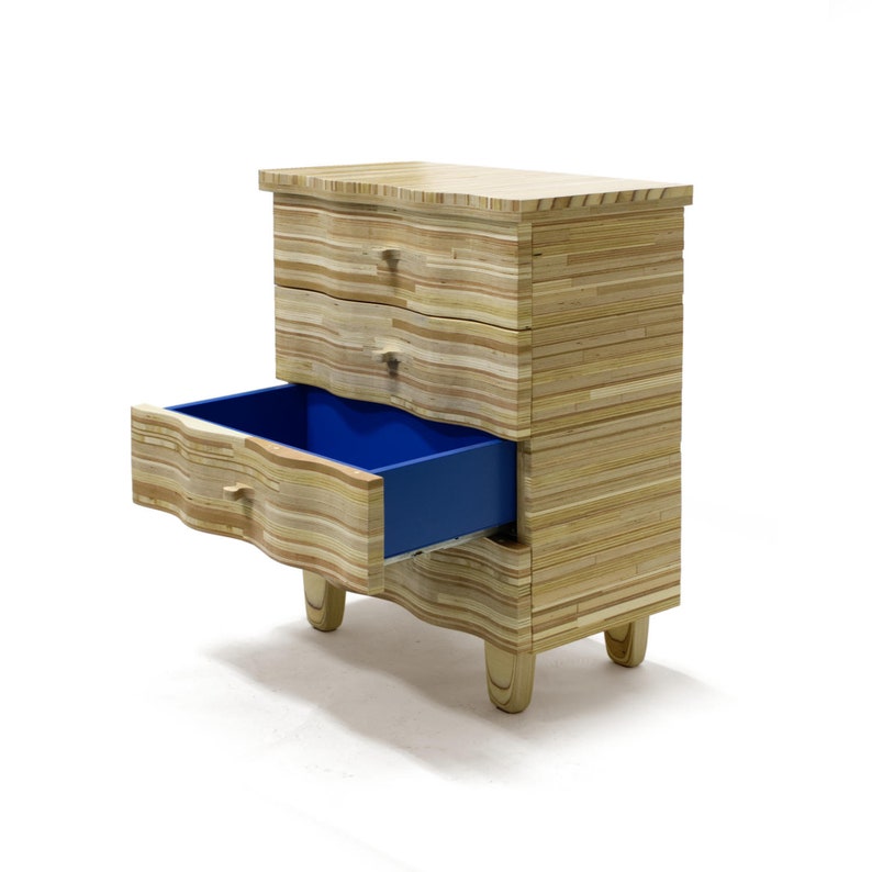 Chest of Drawers Made of Stacked Plywood and Mdf Etsy
