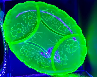 Talerz ze szkła uranowego