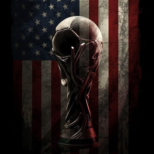 Póster deportivo con la bandera de EE. UU.