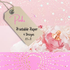 Rosa Scrapbook Digital Paper Pack, Sofort Download!