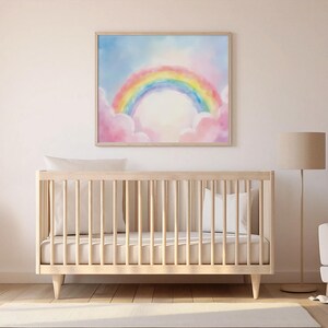 Rainbow Canvas Wall Art: Nursery Decor, Playroom Art