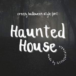 Spooky Halloween Font | Cricut Fonts, Handwritten Fun Font, Halloween Font Bundle, Fonts for Cricut, Halloween Cricut Fonts