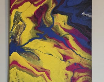 Oryginalna farba Pink Lemonade Swirl Pour 11x14