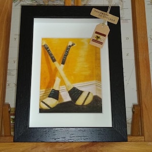 Hurling Gift - Framed Print - Kilkenny - Love Hurling - GAA - Handmade in Ireland