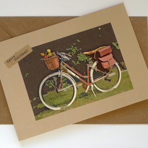 Cute Bicycle - Love Cycling - City Bike - Ogni occasione - Card Handmade in Ireland