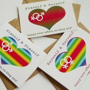 Él y ella misma - Happy Ever After - Funny Irish Wedding Card - Aniversario