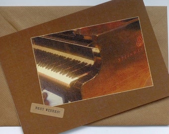 Grand Piano - Steinway and Sons - Classical Music - Greeting Card Handmade in Ireland