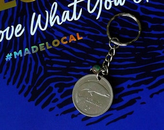 Brelok do kluczy z monetą floren irlandzki z 1961 r., pamiątkowy brelok na 64. urodziny, urok z Irlandii