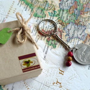 1966 Irish Florin Coin Keyring 59th Birthday Keepsake Vintage Keychain Lucky Charm from Ireland