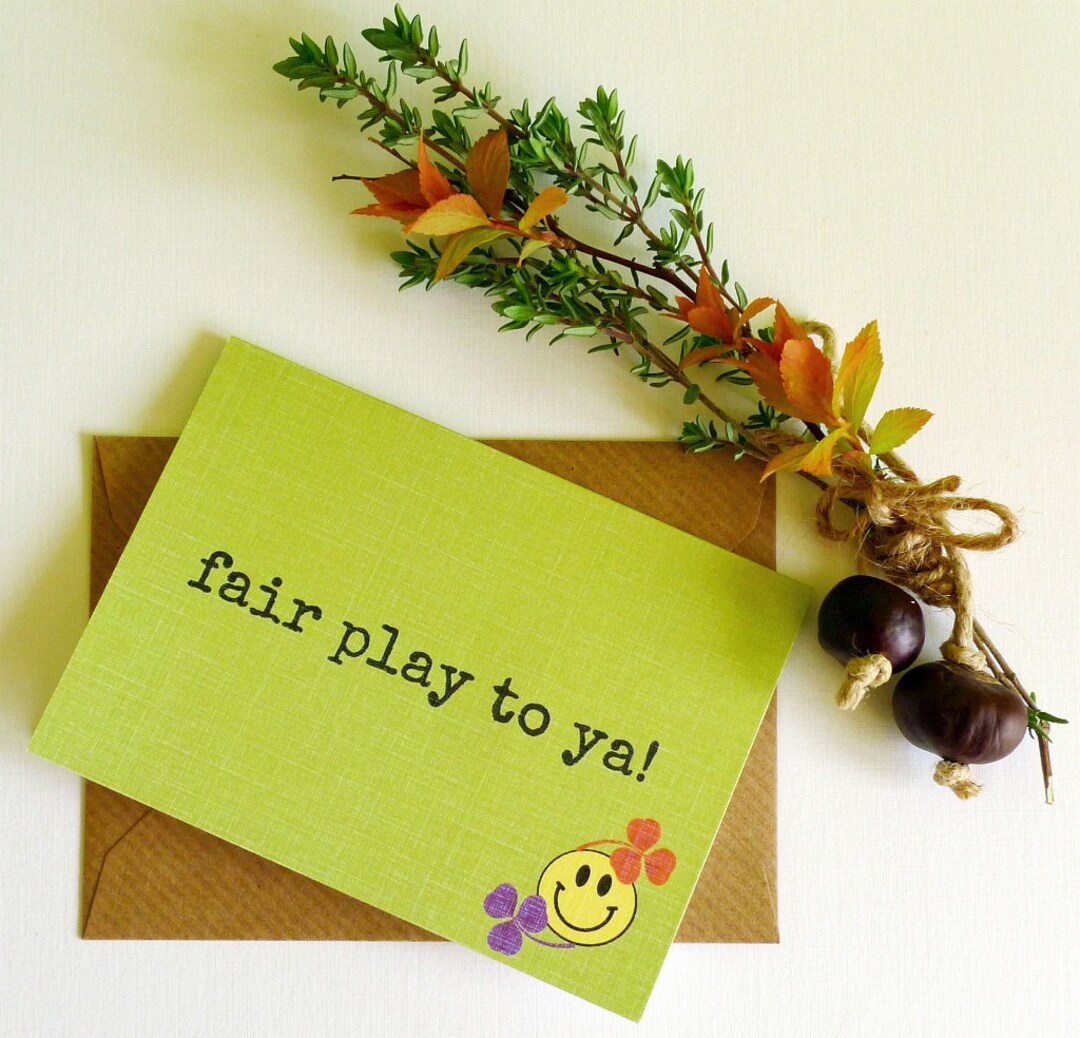 Fair Play to Ya Irish Slang Funny Magnetic Greeting Card - Etsy Canada