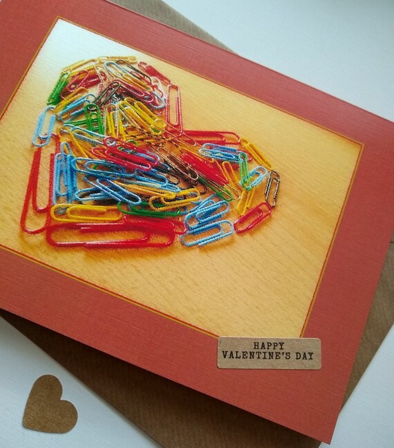 Paper Love Heart Office Work Personalised Card Handmade in Ireland ...