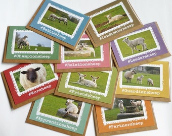 Cute Irish Sheep - Funny Greeting Card from Ireland