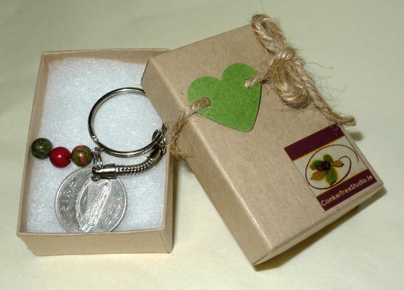 Irish coin keyring St Patrick day Farther day gift 1999 22nd Birthday gift