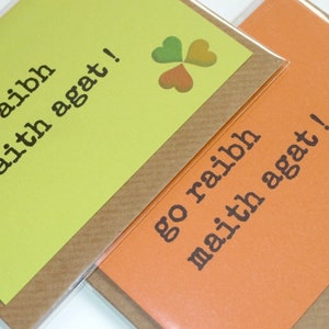 Go Raibh Maith Agat - Ierse Thank You Card - Magnetische wenskaart - Handgemaakt in Ierland