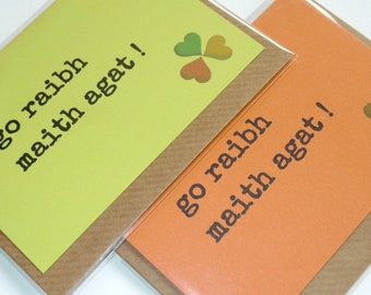 Go Raibh Maith Agat - Irish Thank You Card - Magnetic Greeting Card - Handmade in Ireland