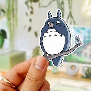 Totoro sticker, kawaii anime vinyl sticker, Studio Ghibli inspired