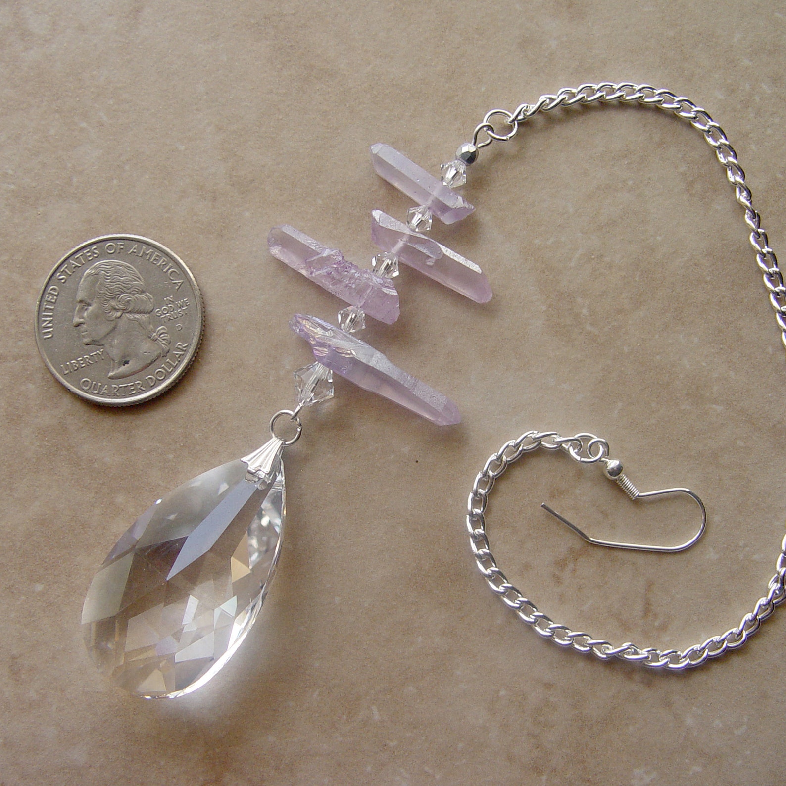 Lavender Purple Quartz Suncatcher Quartz Suncatcher Crystal Etsy