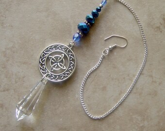 Celtic Knot crystal suncatcher with choice of color, car accessories mirror charm, rainbow home decor, housewarming gift