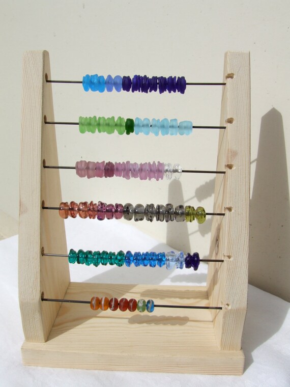 Items similar to European Charm/Bead, Lampwork Bead Display Wooden