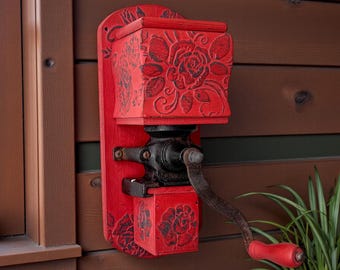 ヴィンテージスペインアールデココーヒーグラインダー：壁掛け式