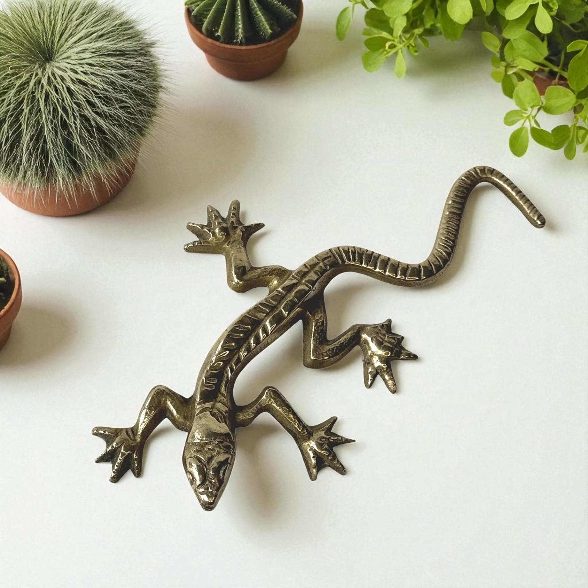 ヴィンテージの真鍮製トカゲの置物 - サラマンダー爬虫類装飾 - Etsy 日本