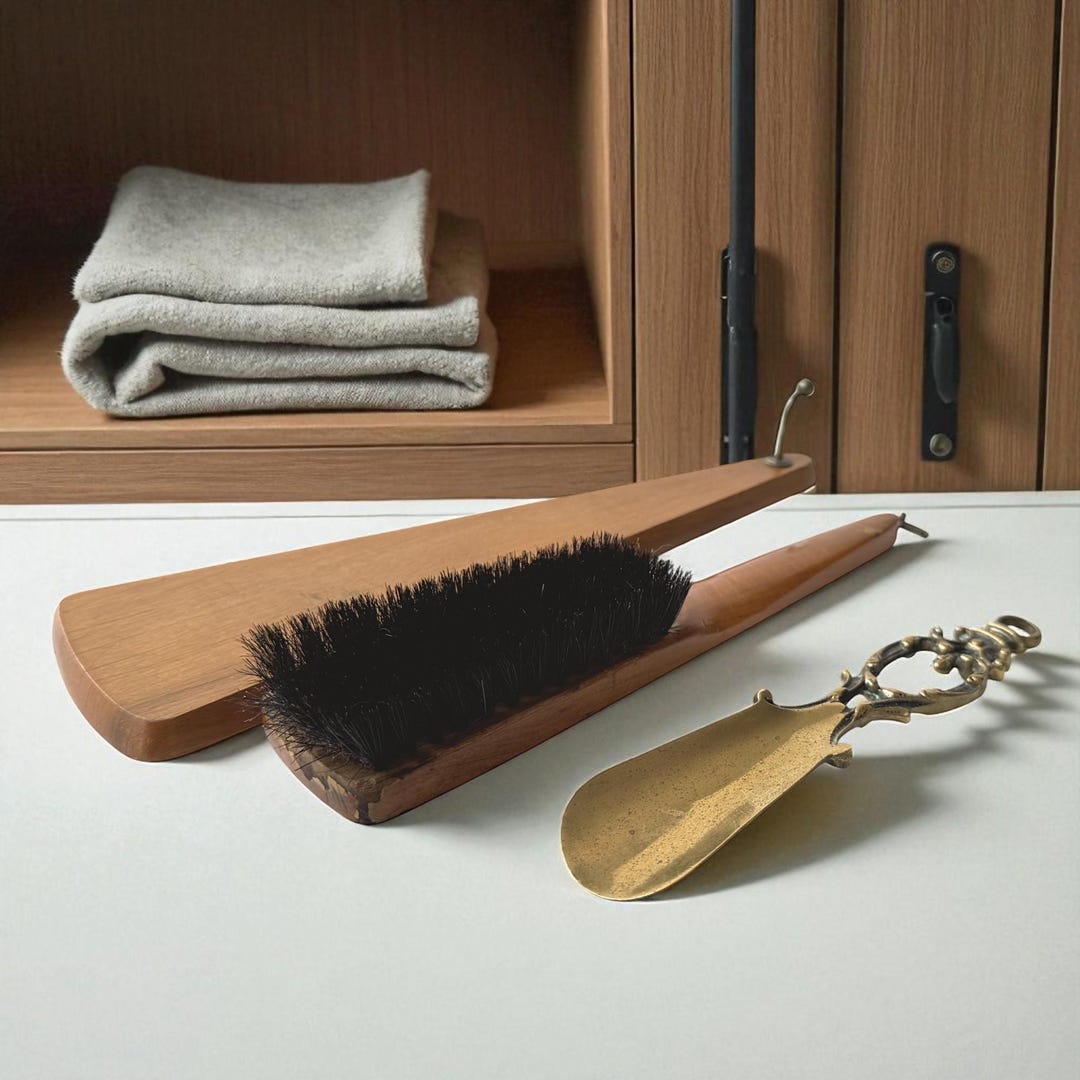 ヴィンテージ真鍮✖️木製靴ベラ 刻印無料】育てる靴べら ナチュラル｜栃木レザー 真鍮 キーホルダー