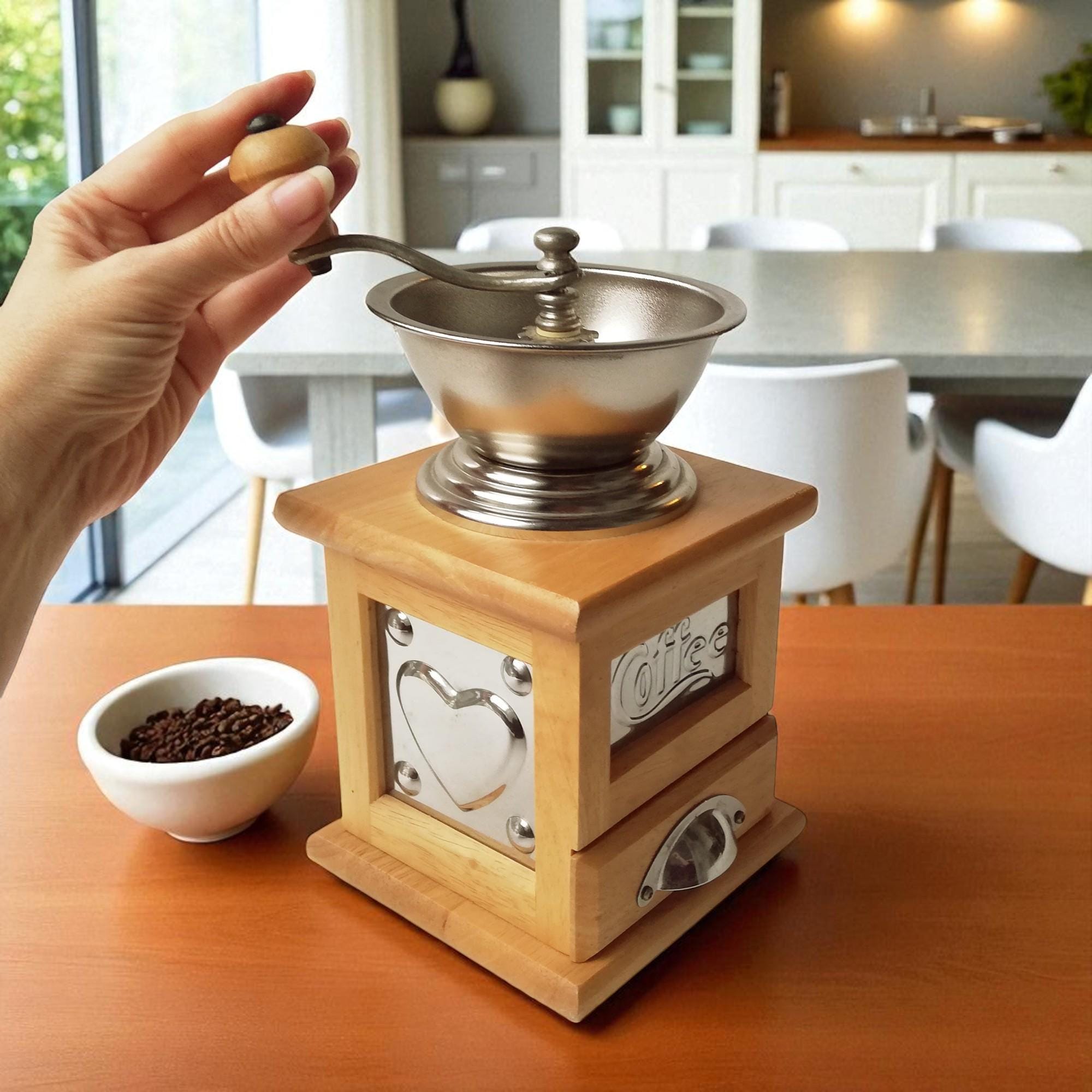 Vintage David Birch Coffee Grinder – Coffee Love Gift -heart Panel