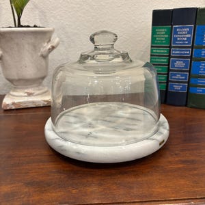 UPKOCH 23cm Glass Cake Dome With Handles, Clear Cloche Cover For - View #6