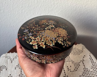 Portagioie vintage Imperial Kiku: portagioie con crisantemo nero, prodotto in Giappone