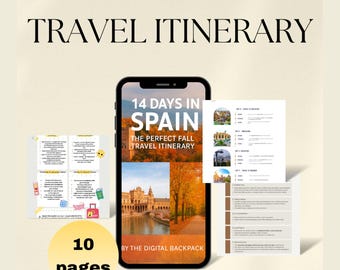 Spain 2-Week Itinerary PDF | Fall Travel Guide, Packing Checklist & Budget Planning