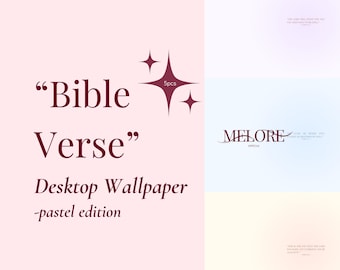 Bible Verse Desktop Wallpaper | Pastel Christian Backgrounds | Digital Download | Inspirational Bible Quote Aesthetic Desktop Wallpaper