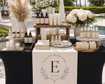 Runner da tavolo personalizzato con logo, espositore personalizzato per stand di venditori, tovaglia per mercati e fiere dell'artigianato per piccole imprese.