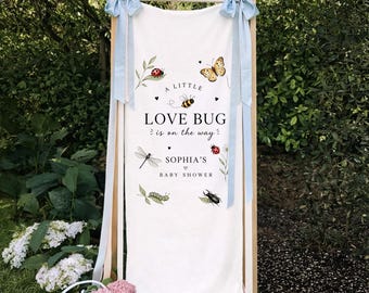 Love Bug Baby Shower Tapestry Backdrop, Little Love Bug Party Decor, Ladybug Garden Baby Shower Theme, Nursery Wall Hanging Baby Girl Decor