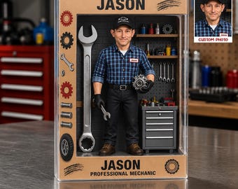 Regalo personalizado para mecánico, figura de mecánico a medida, decoración para taller mecánico, recuerdo para mecánico
