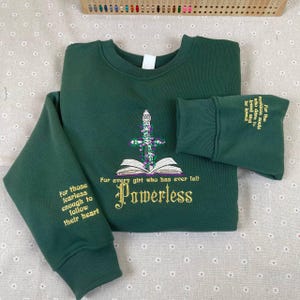 Powerless Lauren Roberts Embroidered Shirt, Powerful Sweatshirt, Bookish Gift for Readers and Fans