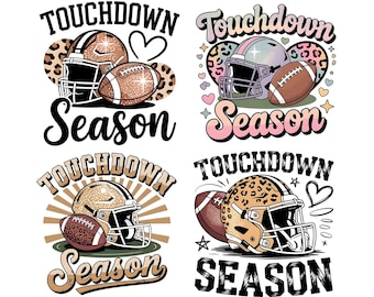 Touchdown Season png, Football Bow Disco Ball png, Football Glitter png, Football mom png, Game Day leopard, Football Season Png,Sports png