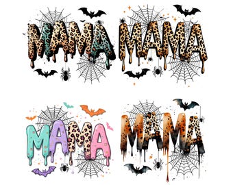 Mamá Leopardo Halloween Png, Diseño de Temporada Espeluznante, Mamá Halloween PNG, Mamá Halloween Divertida Png, Regalo para Mamá Halloween Png HH66