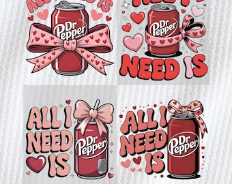 All I Need Is Dr Pepper PNG, Coquette Bow Christmas Dr Pepper Png, Funny Festive Fall Soda Lover Sublimation, Retro Girly Soft Drink Clipart