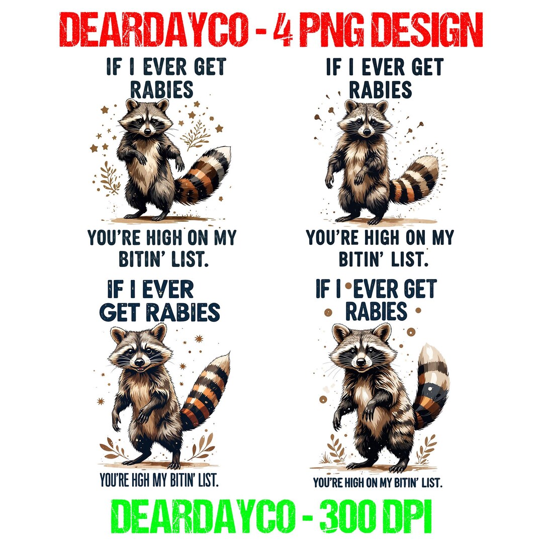 Cute Raccoon Png, Funny Raccoon Vintage Design PNG, If I Ever Get ...