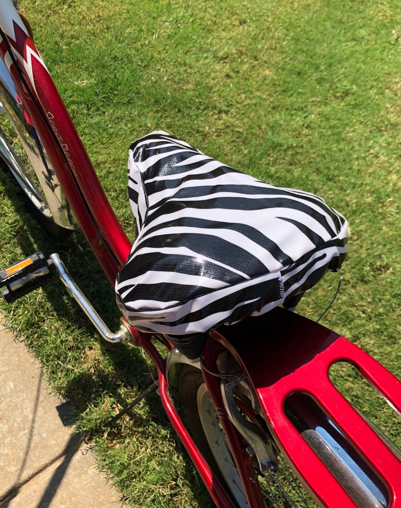 Bicycle Seat Cover Saddle Cover Waterproof Oilclothblack Etsy