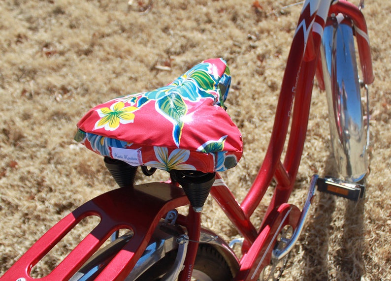 Waterproof Bike Seat Red Hawaiian Bicycle Seat Cover Saddle Etsy