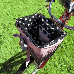 Fodera Per Cestino Bici Electra - Lines Green, Universale Per City Bike E Cruiser