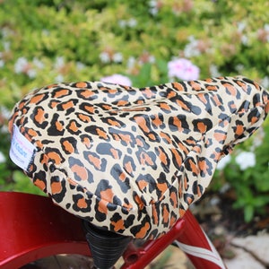 Bicycle Seat Cover- Saddle Cover- Waterproof oilcloth- Leopard Cheetah Print