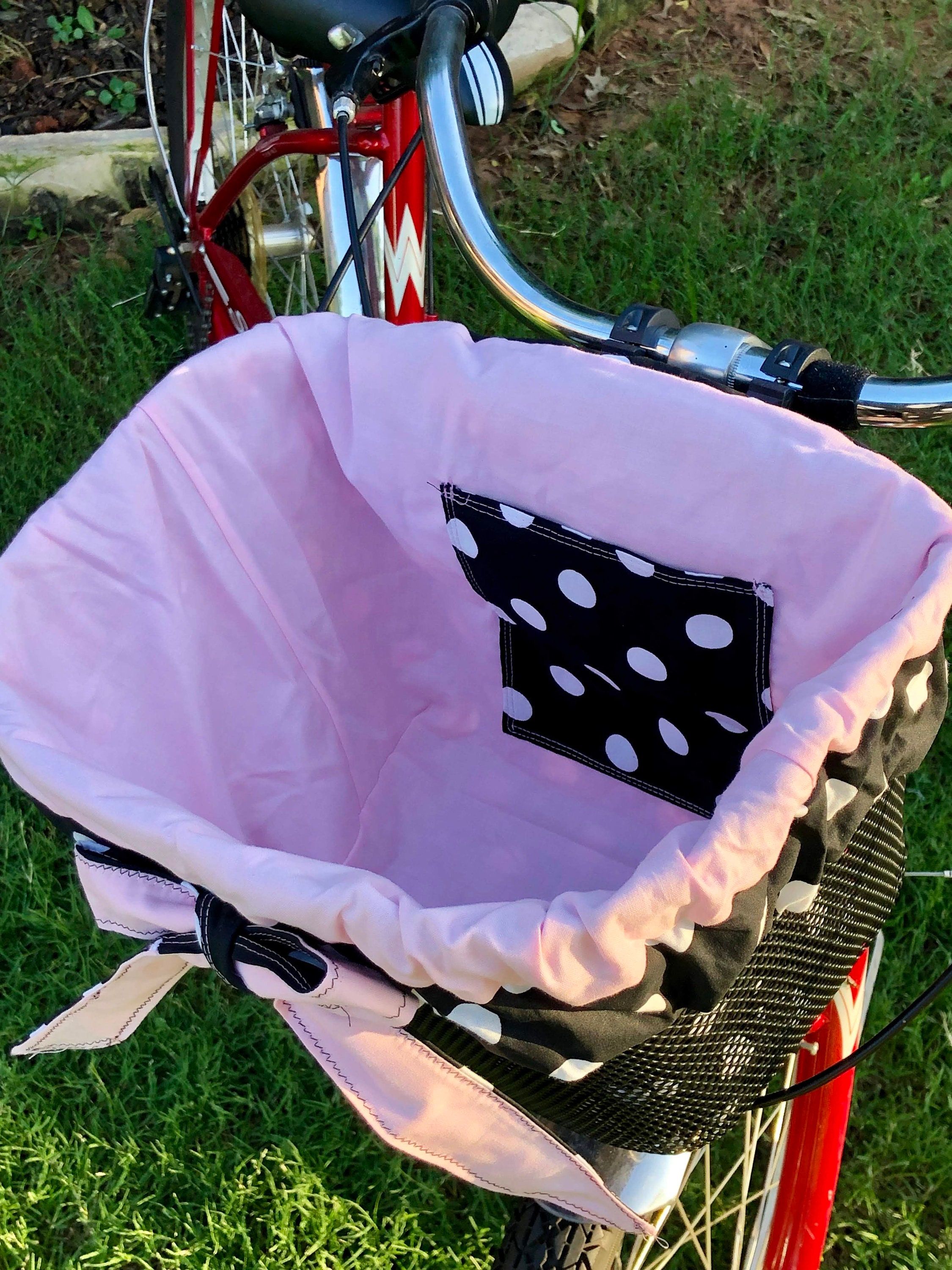 Copricesto Per Bici A Pois Lilla Retrò - Medio, Fatto A Mano Per Un Look Unico E Femminile