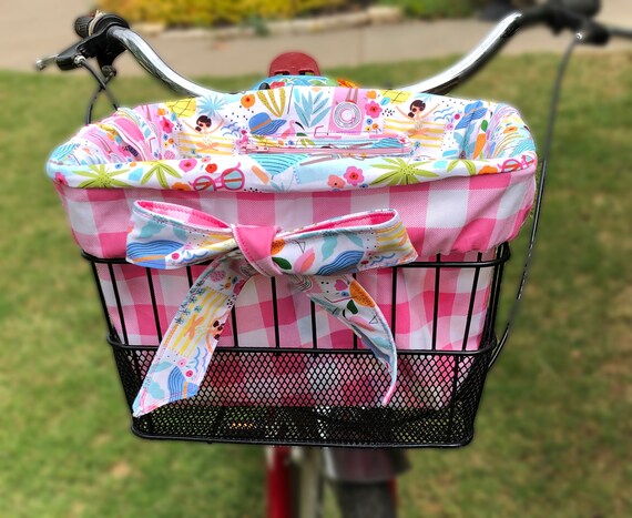Bike basket pink on sale