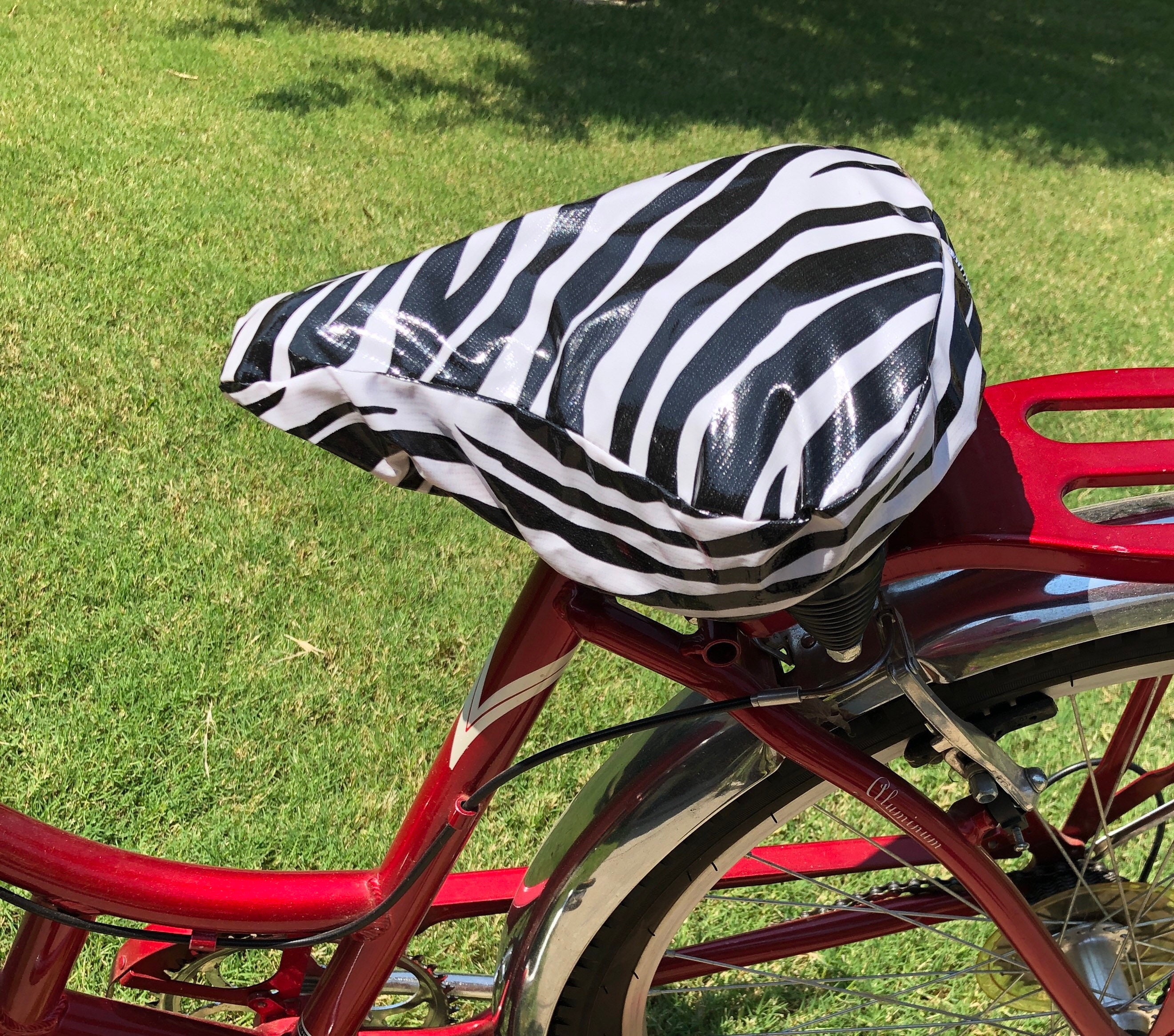 Bicycle Seat Cover Saddle Cover Waterproof Oilcloth black and White Zebra Stripe for Cruiser Bikes Etsy