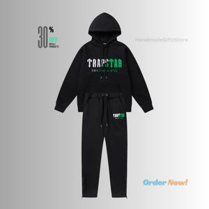 Handgemachte Unisex Trainingsanzug mit Jogginghose in Schwarz