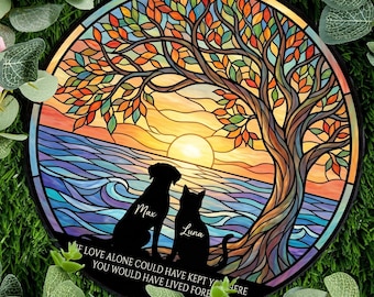 Piedra conmemorativa personalizada para mascotas: Placa personalizada en memoria de mascotas en recuerdo de un animal.