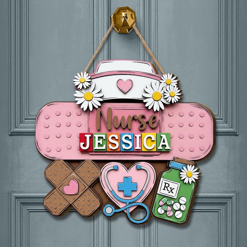 Personalized Nurse Wooden Sign: Custom Medical Decor - Etsy