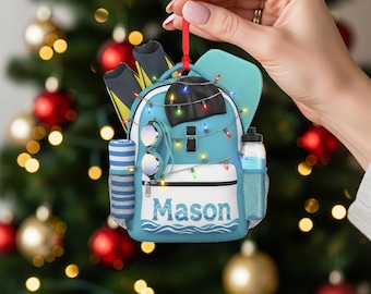 2D flat Personalized Acrylic Swim Ornament – Name Beach Decor